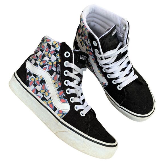 Vans Filmore HI Butterfly Checkerboard SK8-Hi Sneakers Women’s size 6.5 - Picture 3 of 13